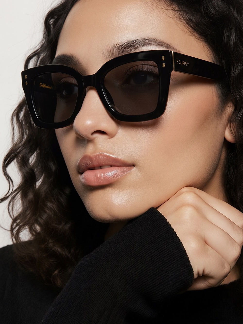 Z Supply Polarized Confidential Sunglasses- Polished Black